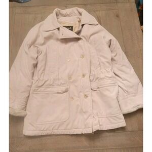Women's Size Extra Small Anne Klein Ivory Wool Coat Xs